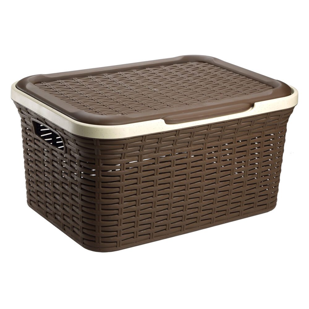 ΚΑΛΑΘΙ ΔΙΑΦΟΡΩΝ ΧΡΗΣΕΩΝ Μ-068 RATTAN ΟΡΘ. ΜΕ ΚΑΠΑΚΙ 27L 46x24x34cm