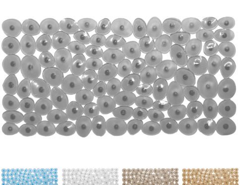 ΤΑΠΕΤΟ ΜΠΑΝΙΟΥ ΟΡΘΟΓΩΝΙΟ ΔΙAΦΑΝΟ PEBBLE VC076 70x40cm