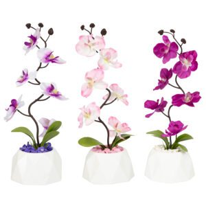 ΤΕΧΝΗΤΟ ΠΡΟΣΦΟΡΑ ΦΥΤΟ ORCHID ΣΕ ΓΛΑΣΤΡΑΚΙ 12x35cm No43515