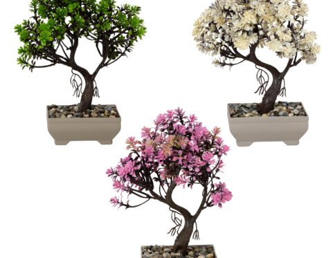 ΤΕΧΝΗΤΟ ΠΡΟΣΦΟΡΑ ΦΥΤΟ MINI BONSAI ΣΕ ΓΛΑΣΤΡΑΚΙ 20x16x24cm No43546