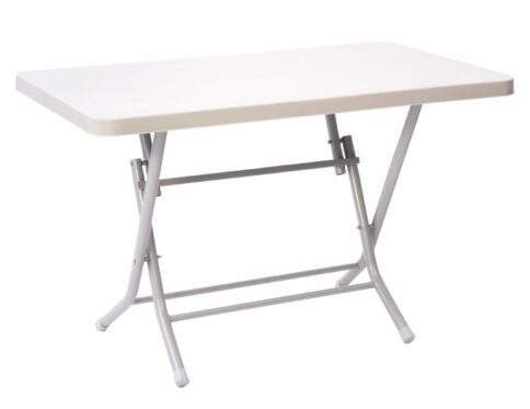 ΤΡΑΠΕΖΙ ΠΛΑΣΤΙΚΟ ΠΤΥΣΣΟΜΕΝΟ ΟΡΘΟΓΩΝΙΟ 70x120cm ΛΕΥΚΟ